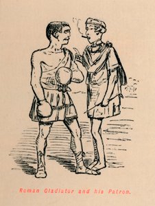 Romeinse gladiator en zijn patroon, 1852 door John Leech