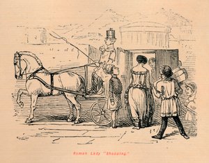 Romeinse dame aan het winkelen, 1852 door John Leech