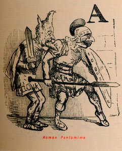Romeinse Pantomime, 1852 door John Leech