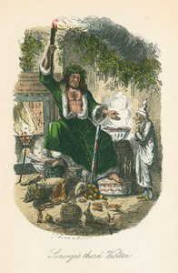 Scène uit A Christmas Carol van Charles Dickens, 1843 door John Leech