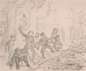 Sneeuwballen door John Leech
