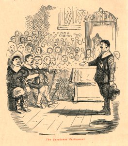 Het Barebones Parlement, 1897 door John Leech