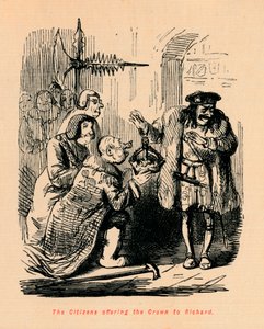 De burgers bieden de kroon aan Richard aan