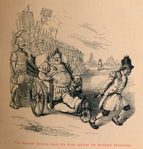 De keizer Severus leidt zijn leger tegen de noordelijke barbaren, ca. 1860