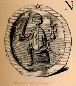 Het grote zegel van Hendrik I, c1860 door John Leech