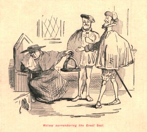 Wolsey geeft de Grote Zegel over, 1897 door John Leech