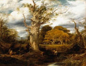 Een bos tafereel, 1844