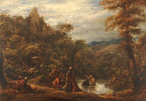 Doop van de Eunuch, 1835-45 door John Linnell