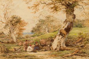 Zigeuners door John Linnell