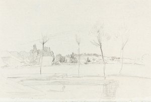 Landschap in Hertfordshire door John Linnell
