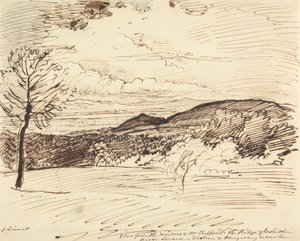 Uitzicht vanaf het raam van Mr. Sheppard, The Ridge, Gloucestershire
