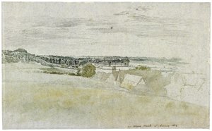 Uitzicht op Amwell Hill, nabij Ware, in Hertfordshire, 1814. Door John Linnell door John Linnell