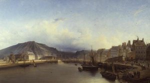 De Brug bij Cherbourg door John Louis Petit