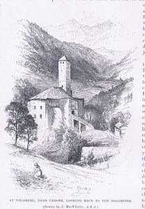 Bij Welsberg, nabij Cadore, terugkijkend naar de Dolomieten, uit The Magazine of Art 1893, Cassell and Company