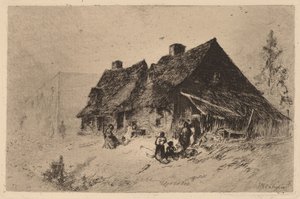 Slavenhutten in Wilmington door John Mackie Falconer