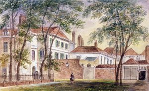 Uitzicht op het Huis en Museum van de Laatste Hertogin van Portland (1715-1785) 1796 door John Mallord Bromley