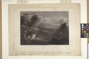 Rafaël in gesprek met Adam en Eva (mezzotint) door John Marin