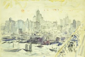 Omgeving Brooklyn Bridge door John Marin