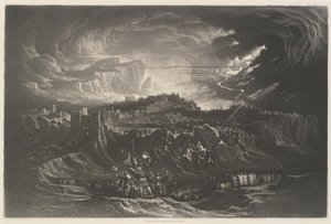 Val van de muren van Jericho door John Martin