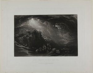 Jozua beveelt de zon stil te staan, uit Illustraties van de Bijbel door John Martin