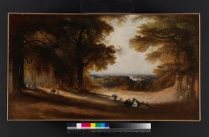 Landschap: Uitzicht in Richmond Park, 1850 door John Martin