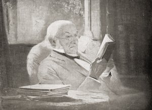William Ewart Gladstone op hoge leeftijd, illustratie uit 