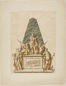 Onuitgevoerd Ontwerp voor het Monument voor de Eerste Hertog van Marlborough door John Michael Rysbrack