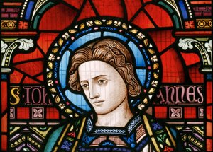 Crick, Oostraam, (detail), St Johannes, 1863 door John Millner Allen