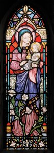Dover, St Mary In Castro, Lavers & Barraud, John Millner Allen (1827-1902), Madonna & Kind, 1861, aangepast van Gilbert Scott