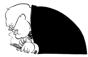 Winston Churchill karikatuur, Brits politicus, diende als premier van het Verenigd Koninkrijk van 1940 tot 1945
