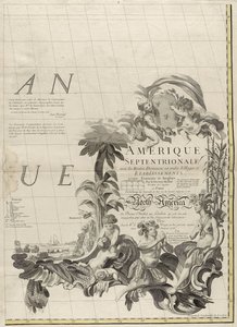 Een kaart van de Britse en Franse gebieden in Amerika, 1756