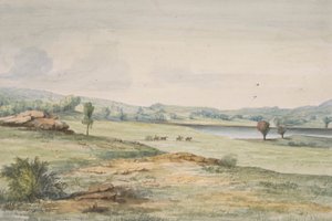 Sauk-rivier door John Mix Stanley