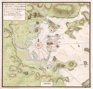 Een kaart van Boston door Montresor