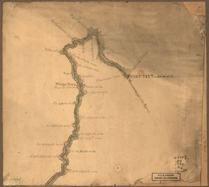 (Kaart van de Ohio-rivier vanaf Fort Pitt. LOC gm71002315