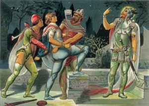Hamlet en de geest van zijn vader door John Moyr Smith