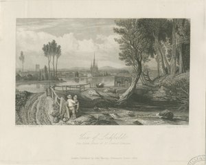 Lichfield - Oostaanzicht: staalgravure, nd [ca. 1835] (prent) door John Murray