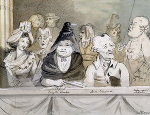 Een galerij in Westminster Abbey bij de herdenking van Handel, 1790