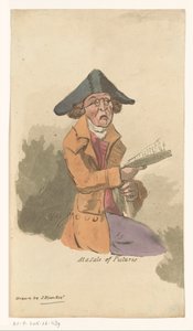 Man op een schilderijenveiling door John Nixon