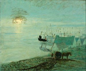 Strandscène, ca. 1910 door John Noble