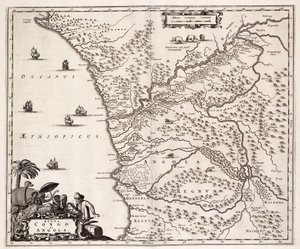 Kaart van Congo en Angola, Afrika