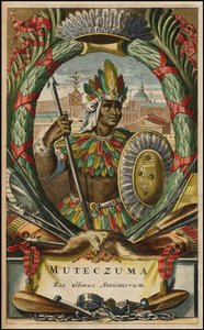 Muteczuma Rex ultimis Mexicanorum door John Ogilby