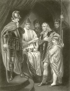 Balliol geeft zijn kroon over aan Edward I door John Opie