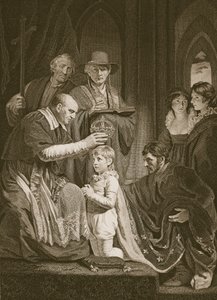 De kroning van Hendrik VI, gegraveerd door T. Holloway, illustratie uit David Hume