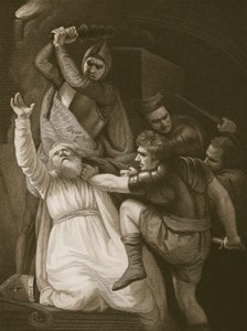 De Dood van Becket, gegraveerd door J.Stowe, illustratie uit David Hume