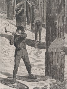 Houthakken in de winter, Every Saturday, Vol. II, Nieuwe Serie, 28 januari 1871