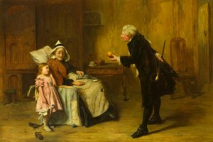 Het Bezoek van de Dokter door John Pettie