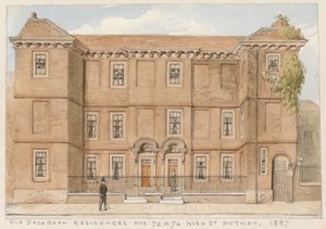 Oude Jacobijnse woningen, nr. 72 en 74, High Street, Putney, Londen, 1887