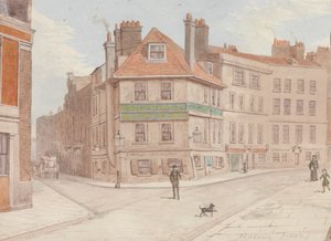 Northumberland Head Inn op de Hoek van Fort St. en Gun St., Spitalfields door John Phillipps Emslie
