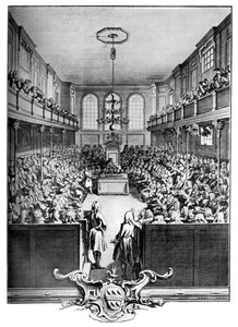 Interieur van het Lagerhuis, Westminster, Londen, 1742, c1902-1905
