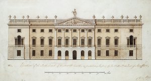Wentworth Castle, ontwerp voor de zuidkant, ca.1760